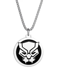 Marvel Blank Panther Stainless Steel (316L) Pendant, 22'' Box Chain