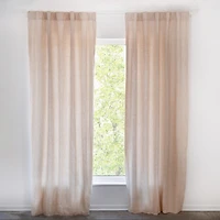 100% French Linen Window Curtain Set