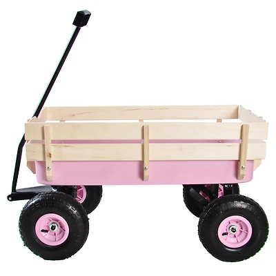 Streamdale All-Terrain Pull Wagon with Wood Railing