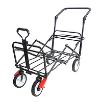 Streamdale Furniture Folding Wagon Collapsible Outdoor Utility Wagon, Heavy Duty Folding Garden Portable Hand Cart