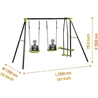 Streamdale Triple Children Swing Set 440Lbs For Outdoors