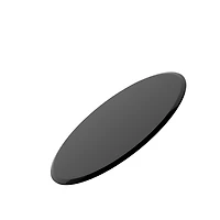 Simplie Fun 36" Inch Round Tempered Glass Table Top Black Glass 2/5" Inch Thick Beveled Polished Edge