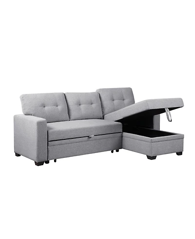 Streamdale Upholstered Pull Out Sectional Sofa With Chaise