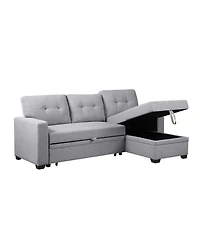 Streamdale Upholstered Pull Out Sectional Sofa With Chaise