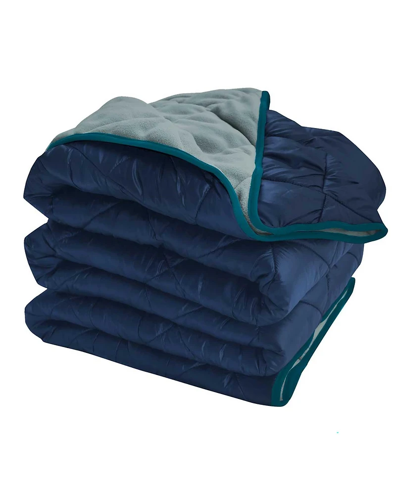Lightspeed Outdoors Rugged Puffy Outdoor Blanket, Deep Space/Gray, 1