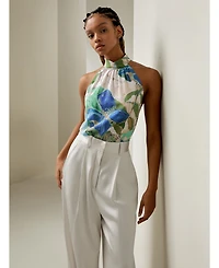 Lilysilk Women's Praslin Mock Neck Silk Top