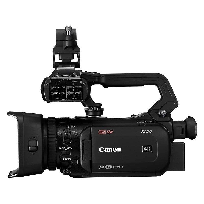 Canon XA75 4K Ultra Hd 1" Sensor Compact Professional 15x Zoom Camcorder, 3G-sdi