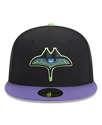 New Era Men's Black Tampa Bay Rays 2024 City Connect 59FIFTY Fitted Hat