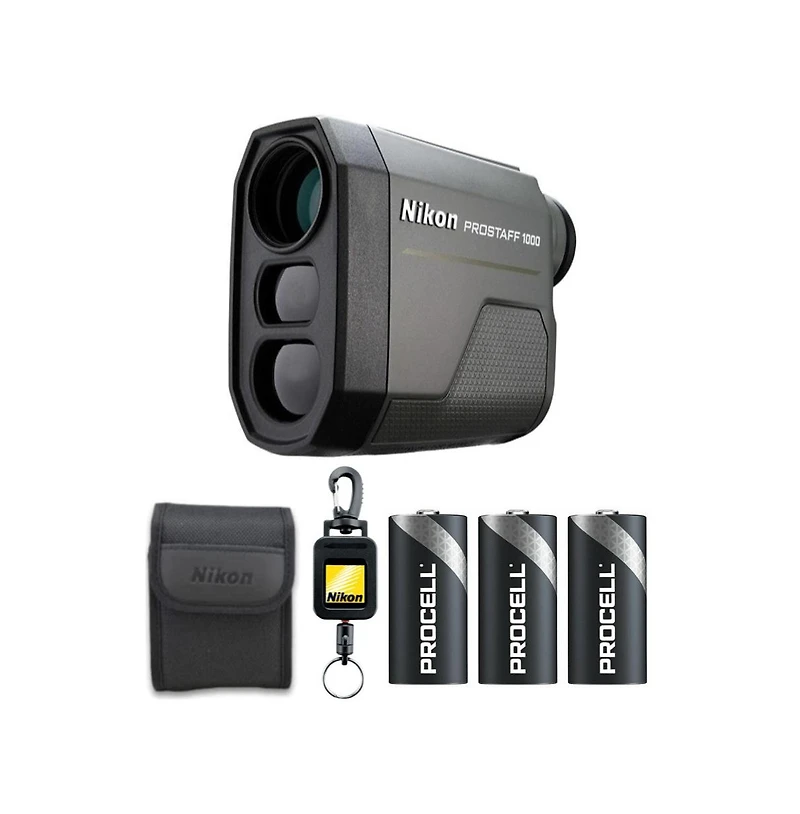 Nikon 6x20 Prostaff 1000 Laser Rangefinder with Retractable Tether and Battery