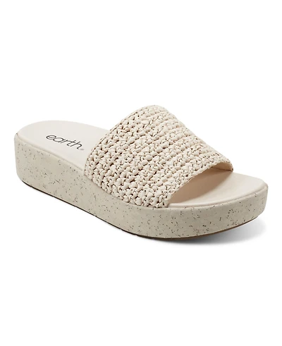 Earth Women's Sachan Woven Band Slip-On Platform Sandals