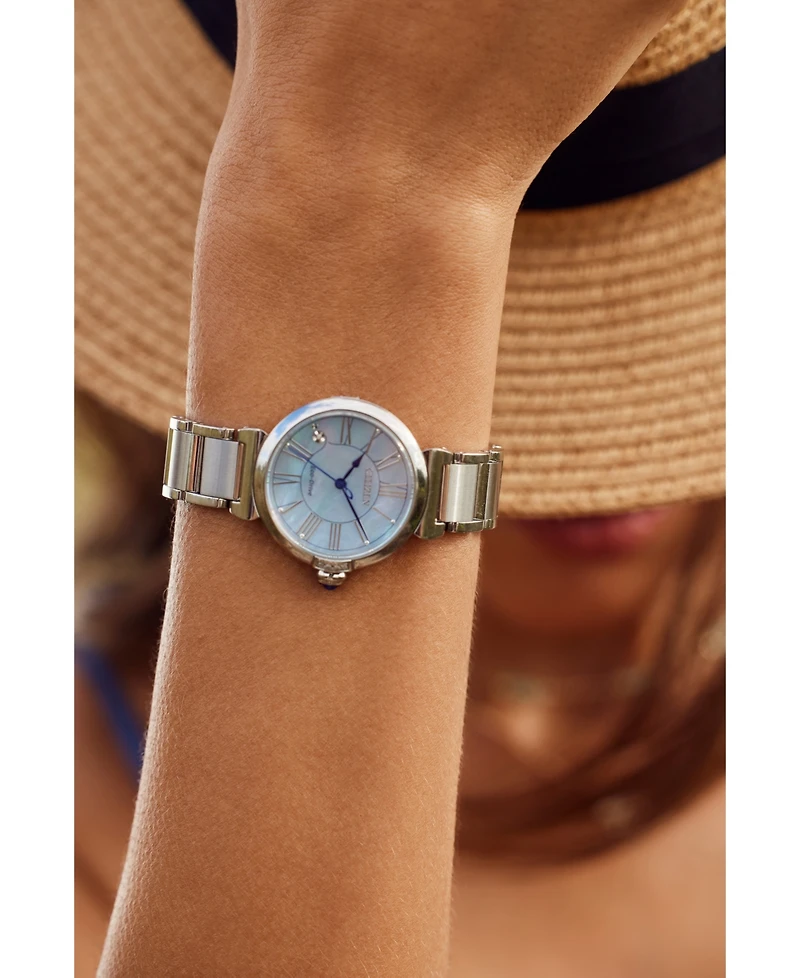 Citizen Eco-Drive Mae Women's Diamond Accent Stainless Steel Bracelet Watch 30mm
