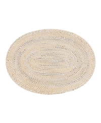 Saro Lifestyle Woven Rattan Placemats Set of 4,14"x19"