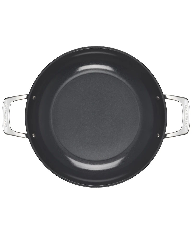 Le Creuset Essential Nonstick Ceramic 3.9-Qt. Shallow Braiser with Glass Lid
