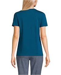 Lands' End Women's Tall Relaxed Supima Cotton Crew Neck T-Shirt