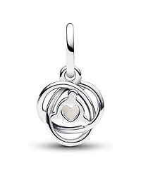 Pandora Sterling Silver Birthday Circle Stone Dangle Charm
