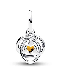 Pandora Sterling Silver Birthday Circle Stone Dangle Charm