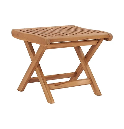 vidaXL Folding Footrest 18.3"x19.3"x16.3" Solid Teak Wood