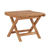 vidaXL Folding Footrest 18.3"x19.3"x16.3" Solid Teak Wood