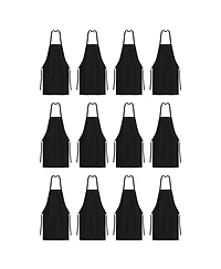 Arkwright Home Mariposa Bib Aprons (12 Pack), 33x30, Spun Polyester, Color Options, Adjustable Ties