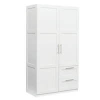 Streamdale Furniture High Wardrobe And Kitchen Cabinet With 2 Doors, 2 Drawers And 5 Storage Spaces, White