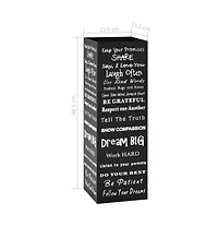 vidaXL Umbrella Stand Text Steel Black