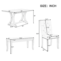 Streamdale Farmhouse 6-Piece Dining Set