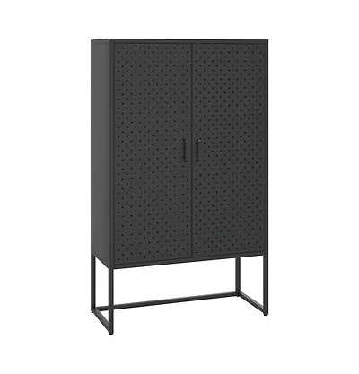 Highboard Black 31.5"x13.8"x53.1" Steel