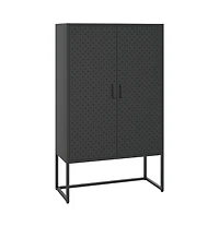Highboard Black 31.5"x13.8"x53.1" Steel