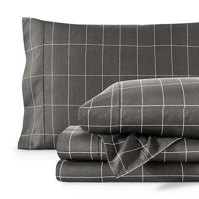 Bare Home Ultra-Soft Double Brushed Print Sheet Set