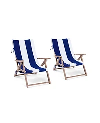 Arkwright Home Tie & Dry Beach Towel (2 Pack), 30x70 in, Soft Ring Spun Cotton, Color Options