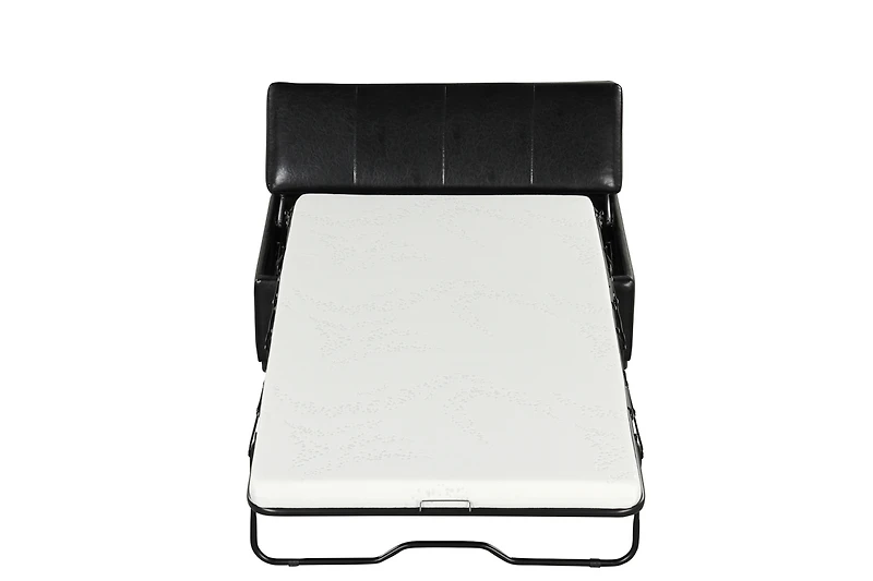 Simplie Fun Espresso Linen Folding Ottoman Sleeper Bed with 250 lbs Weight Capacity