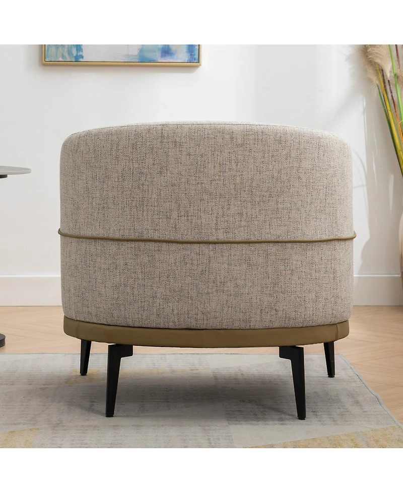 Streamdale Modern Two-Tone Upholstered Barrel Chair