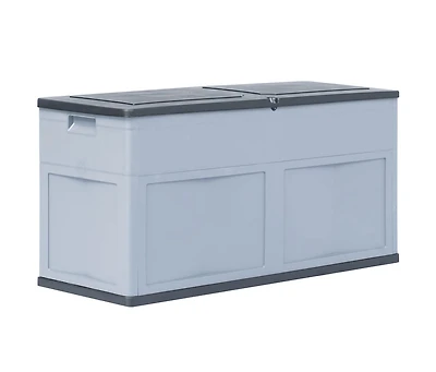 vidaXL Patio Storage Box 84.5 gal Gray Black