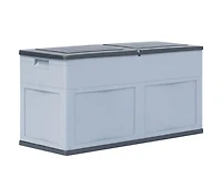 vidaXL Patio Storage Box 84.5 gal Gray Black