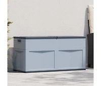 vidaXL Patio Storage Box 84.5 gal Gray Black