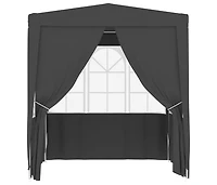 Professional Party Tent with Side Walls 8.2'x8.2' Anthracite 0.3 oz/ft²