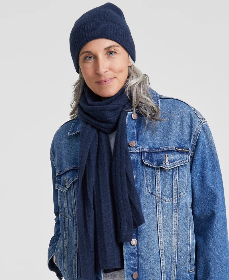 Charter Club 100% Cashmere Cuffed Beanie, Created for Macys