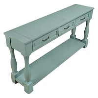 Streamdale 63" Wood Console Table with Drawers & Shelf, Easy Assembly