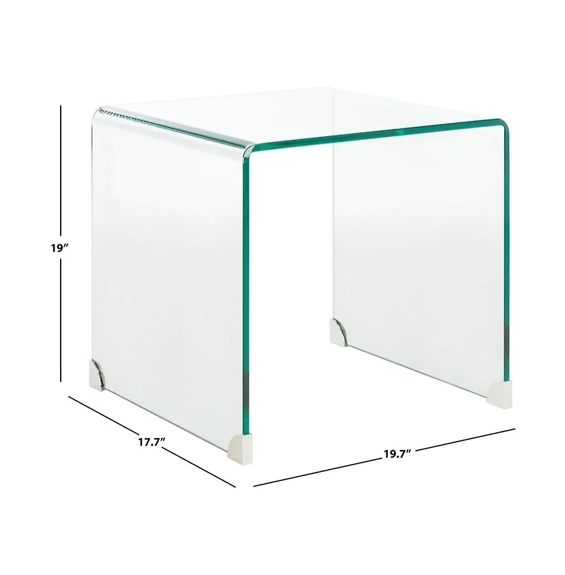 Safavieh Cowan Tempered Glass Side Table