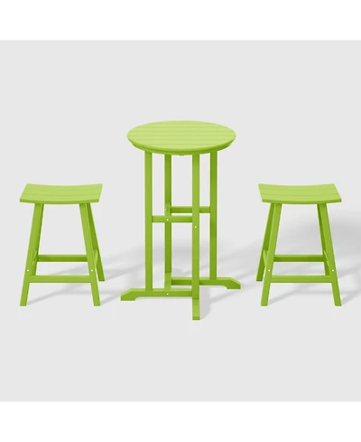 WestinTrends Outdoor Patio Counter Height Bar Stools Bistro Table Set