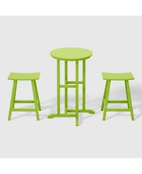 WestinTrends Outdoor Patio Counter Height Bar Stools Bistro Table Set