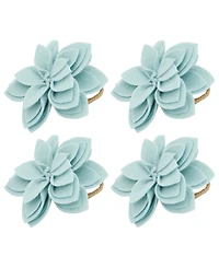 Saro Lifestyle Felt Blossom Napkin Ring, Set of 4