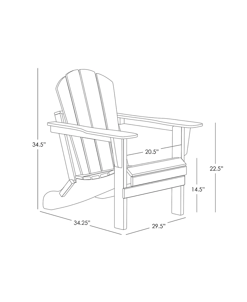 WestinTrends 7 Piece Set Outdoor Folding Adirondack Chairs with Coffee Table Side