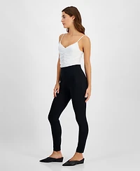 Bar Iii Petite Side-Zip Ponte Leggings, Created for Macy's
