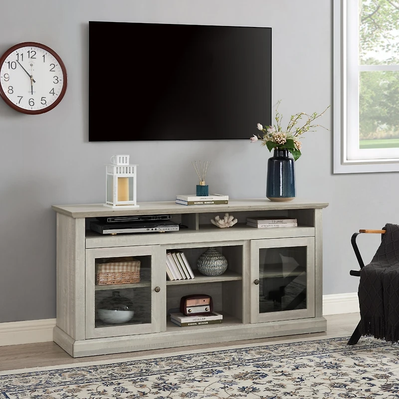 Streamdale Modern 65" Tv Media Stand, Stone Gray, 60"x15.75"x29"