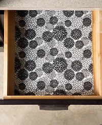 Design Imports Fridge Shelf Liner Collection Non-Adhesive, Cut to fit, Machine Washable, 12x120", Black Dahlia, 2 Piece