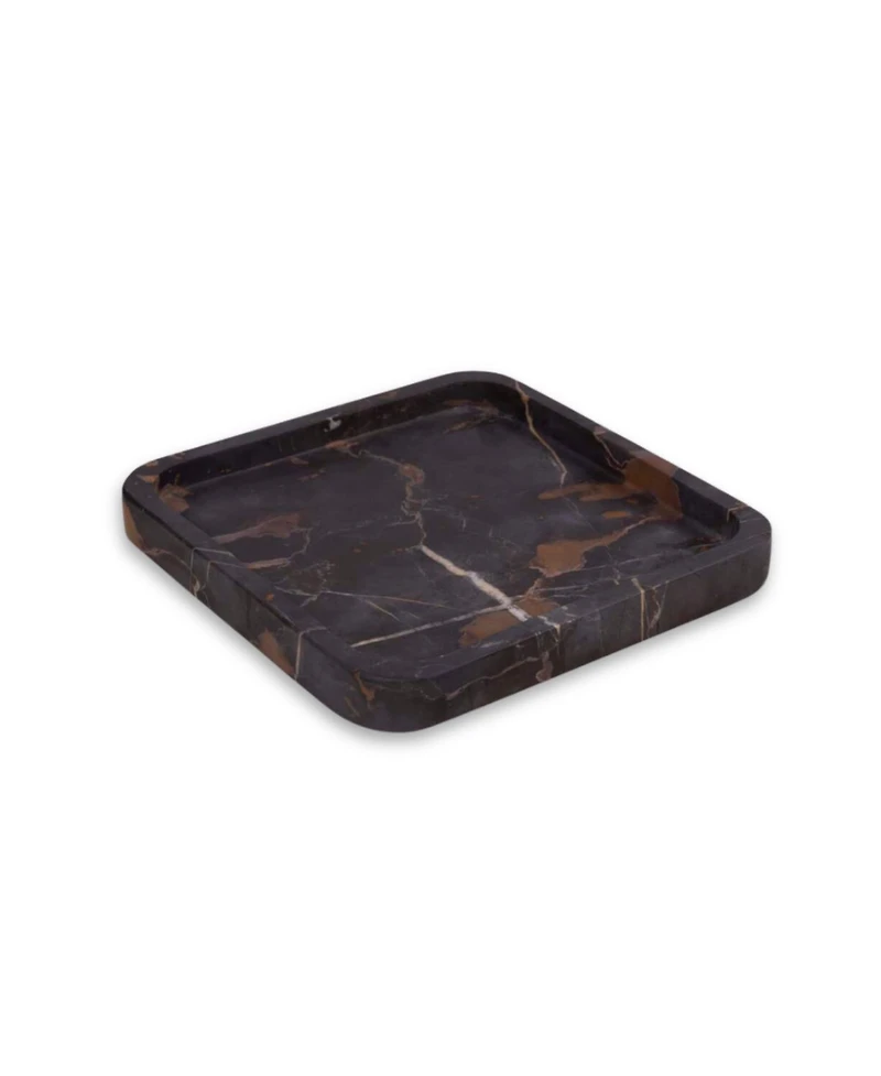 Bey-Berk Genuine Emperador Marble Catch-All Tray