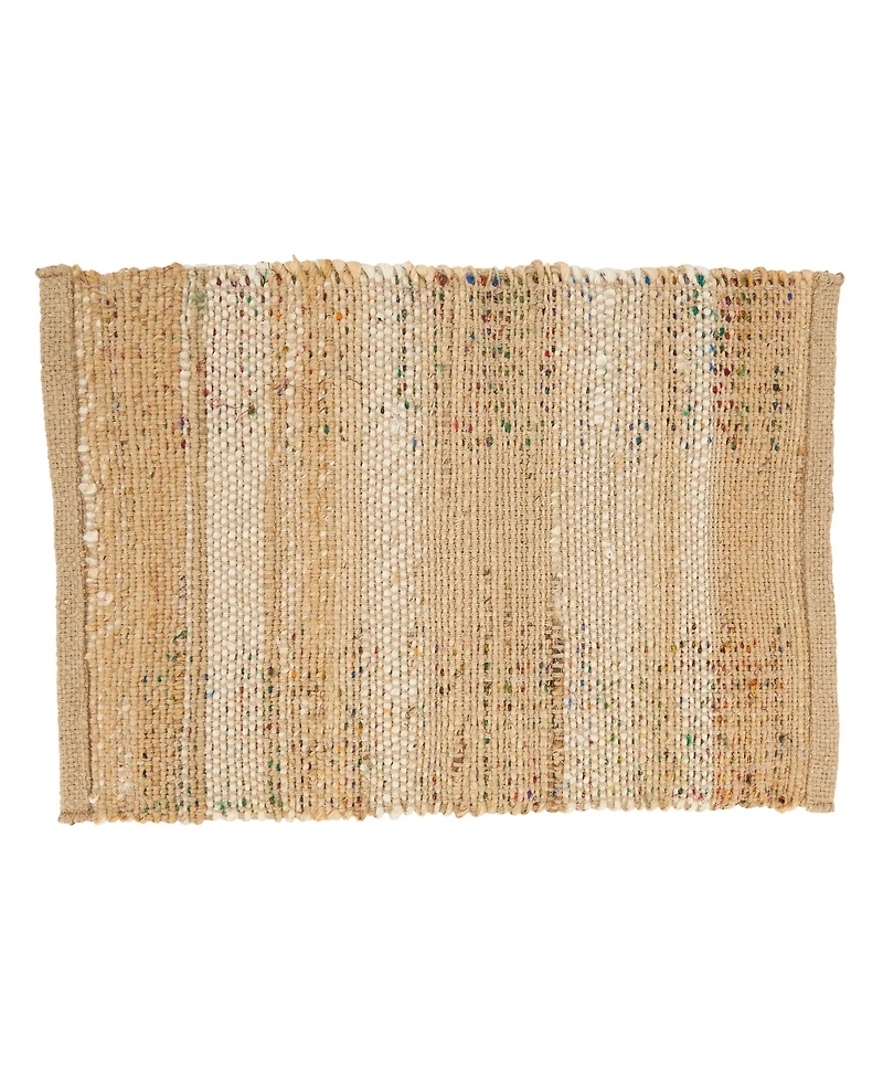 Saro Lifestyle Rainbow Rhythm Banded Placemat Set of 4, 14"x20"