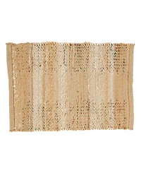 Saro Lifestyle Rainbow Rhythm Banded Placemat Set of 4, 14"x20"