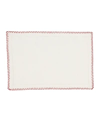 Saro Lifestyle Celena Collection Whip Stitched Design Cotton Placemat Set of 8 13"x19"